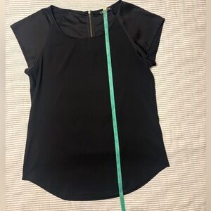 Express Black Women's Blouse with Zipper Detail